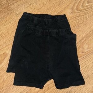Black Kids Biker Shorts